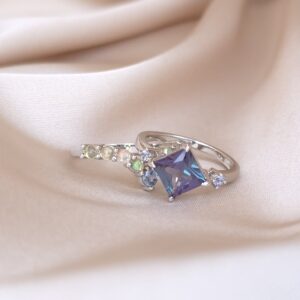 Lab-Grown Alexandrite Silver Ring