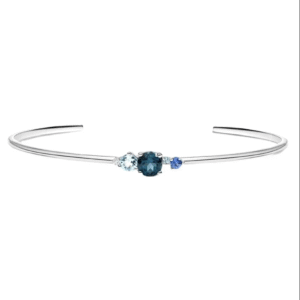 Blue Spinel and Aquamarine Bangle